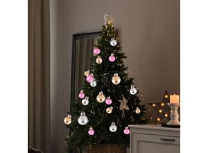 9007371541041 - Lighting - led Lichterkette Weihnachten Leuchtkette 180x Kugeln bunt Dekoration 9x 20 003W warmweiß l 220 cm