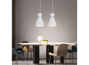 9007371541072 - Hängelampe Pendelleuchte Wohnzimmer Hängeleuchte Pendellampe Gips weiß Kegelleuchte Metall Chromring 1x E27 Fassung DxH 20x1775 cm 2er Set 9007371541072 - Hängelampe Pendelleuchte Wohnzimmer Hängeleuchte Pendellampe Gips weiß Kegelleuchte Metall Chromring 1x E27 Fassung DxH 20x1775 cm 2er Set