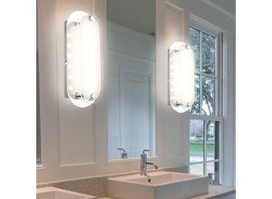 9007371541430 - Lighting - Wandleuchte Chrom Wandlampe Modern Design led Glasleuchte klar Glasschirm satiniert 1x led 3 Watt 198 Lumen 2er Set