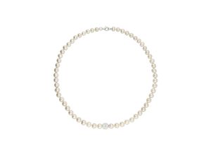 9008005097873 - Collier FIRETTI Schmuck Geschenk Halsschmuck Halskette Steinkette Kristall Halsketten Gr Silber 925 (Sterlingsilber)-Perlen Länge 45 cm Breite 9 mm bunt (silberfarben weiß weiß) Damen Colliers zu Kleid Shirt Jeans Sneaker Anlass Geburtstag Weihnachten