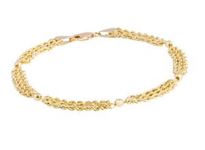 9008005101907 - Armband VIVANCE Goldarmband Armbänder Gr Gelbgold 375 gelb (gelbgold 375) Damen Armbänder mit facettierten Kügelchen