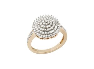 9008005105097 - Diamantring FIRETTI Schmuck Geschenk Gold 585 Damenring Goldring Diamant Blume Fingerringe Gr 17 051 ct P2 = erkennbare Einschlüsse Gelbgold 585-Diamanten silberfarben (gelbgoldfarben silberfarben) Damen mit Diamanten