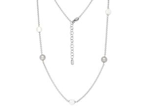 9008005124586 - Edelstahlkette VIVANCE pearls & beads Halsketten Gr Chirurgiestahl silberfarben (edelstahlfarben) Damen Edelstahlkette Edelstahlketten