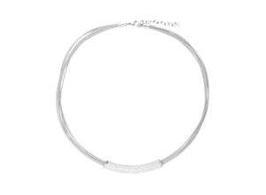 9008005264138 - Collier VIVANCE Kristalle Halsketten Gr Edelstahl grau (stahlgrau) Damen Colliers