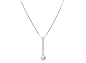 9008005292506 - Kette mit Anhänger VIVANCE glamorous pearl Halsketten Gr Silber 925 (Sterlingsilber) silberfarben (silber 925) Damen