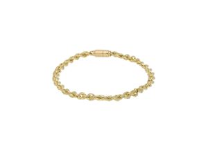 9008005306593 - Goldarmband FIRETTI Schmuck Geschenk Gold 585 Kordelkette Soprano facettiert Armbänder Gr 21 Gelbgold 585 goldfarben (gelbgoldfarben) Damen