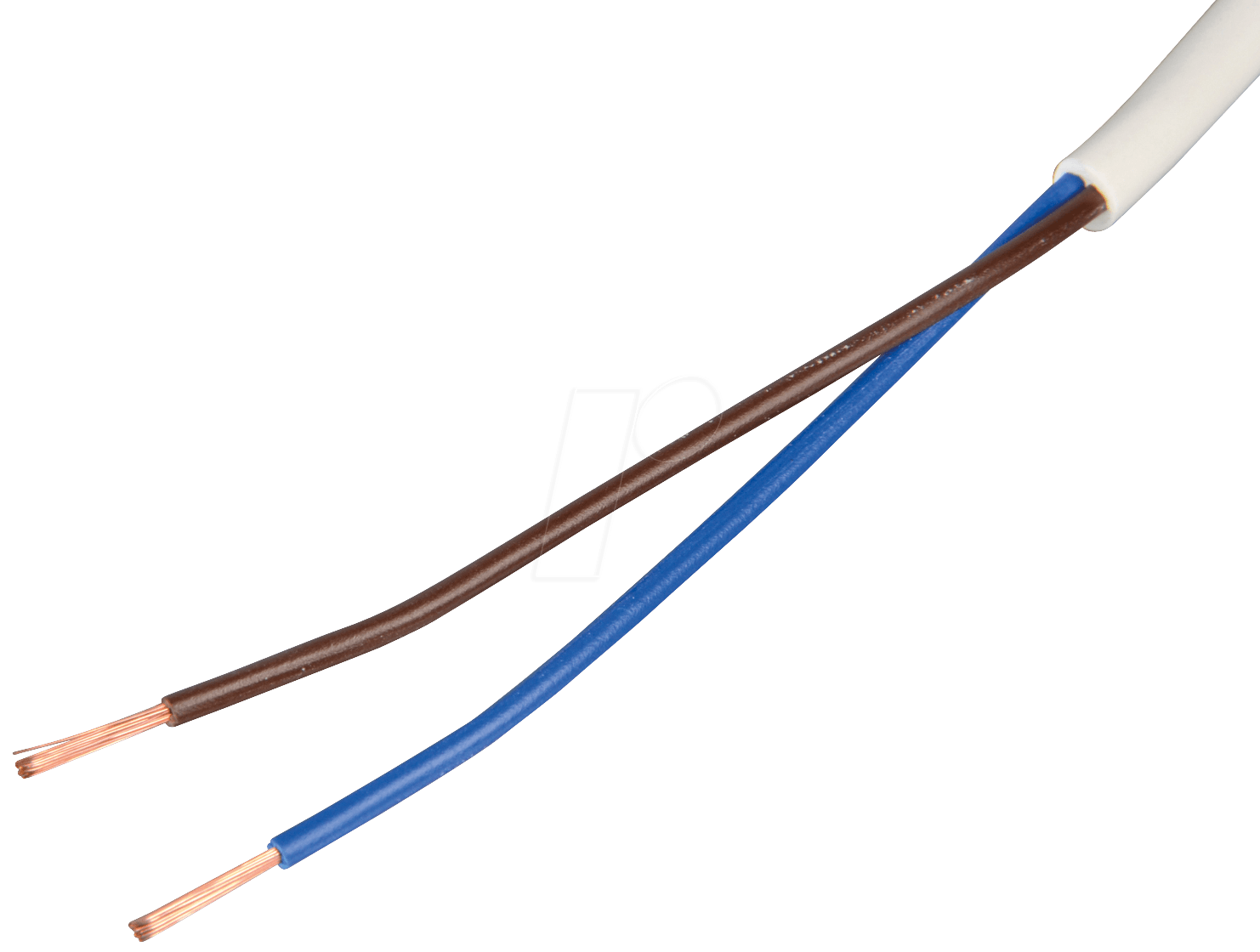 9008221515106 - Leichte Schlauchleitung H03VV-F 2×075mm² 2-adrig 10m Ring weiß - 151510843 - Kopp