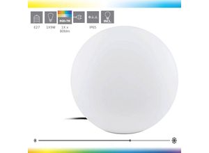 9008420560686 - 56149 Stehleuchte monterolo-c Kunststoff weiss E27 1X6W H50cm Ø50cm mit Kabel+Stecker - Eglo