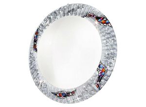 9008447277260 - Serena - Designer Glass Patterned Flush Deckenleuchte Chrom poliert - Kiss Silver Pattern 3x E27 - Kolarz