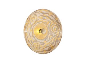 9008447293253 - KOLARZ Wandlampe Luna cremefarben Ø 62 cm Glas Metall