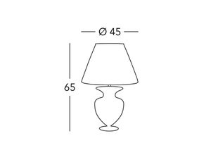 9008447327811 - KOLARZ Tischlampe Anfora cremefarben Höhe 65 cm Glas