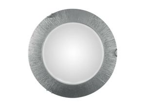 9008447354282 - MOON - Lifestyle Glas Simple Flush Deckenleuchte Silber - Sun Silver Finish 2x E27