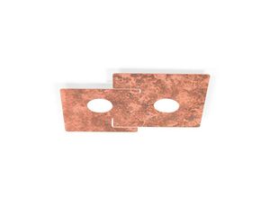 9008447354558 - Square - Lifestyle Metall Deckenleuchte - Vintage Copper Finish 2x GX53 - Kolarz