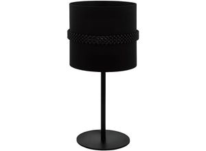 9008606221028 - Tischlampe Paraguaio Textil Nachttischlampe minimalistische Tischleuchte aus Stoff und Metall in schwarz Design-Lampe Wohnzimmer mit Schalter E27