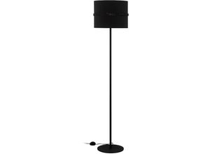 9008606221035 - Eglo - Stehlampe Paraguaio Textil Lampe Wohnzimmer minimalistische Standleuchte aus Stoff und Metall in schwarz Design Stehleuchte mit Schalter