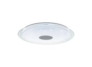 9008606221523 - Eglo - 900006 led Deckenleuchte lanciano-z weiss chrom transparent H95 Ø77cm dimmbar 2700-6500K mit Connect-Z Funktion