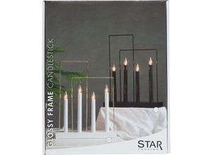 9008606224869 - Eglo Christmas - 410985 Kerzenständer glossy frame weissL285 B8 H36cm mit Kabelschalter