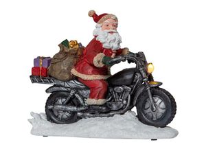 9008606224968 - Eglo led Weihnachtsdeko Merryville Motorrad mit Weihnachtsmann Vintage Weihnachtsdekoration Fensterdeko mit Timer und batteriebetriebener