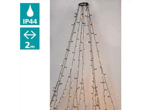 9008606226313 - 410816 Weihnachtsdekoration lichterkette golden warm white led Tannenbaumbeleuchtung 360X0064W Kunststoff grün transparent H200cm Ø7cm IP44 - Eglo