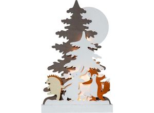 9008606226580 - Eglo Christmas - 411292 Weihnachtsdekoration wald forest friends led 10X003W Holz Kunststoff bunt L28cm B6cm H44cm mit Schalter ein aus