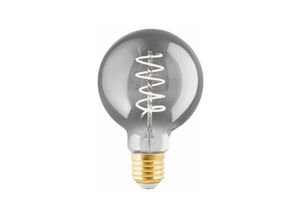 9008606228164 - 110085 led Filament Leuchtmittel E27 Decorative Spiral schwarz-transparent Glas bedampft L12cm Ø8cm dimmbar 2000K - Eglo