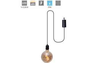 9008606229949 - 900211 Hängeleuchte vignanello schwarz amber led H195cm Ø125cm ein aus IP44 2700K - Eglo