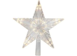 9008606236145 - 410093 Weihnachtsdekoration sternaufsatz topsy led 10X006W Kunststoff transparent L22cm B5cm H24cm mit Schalter ein aus - Eglo Christmas