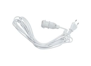 9008606236442 - Eglo Christmas - 410459 Weihnachtsdekoration kabel basic E14 1X25W Kunststoff weiss L350cm B35cm H6cm