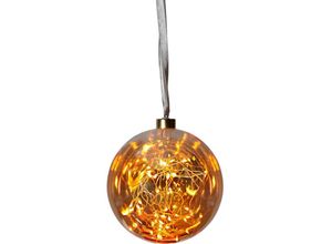 9008606236640 - EGLO LED Weihnachtskugel für Innen beleuchtete Glaskugel zum Aufhängen Leuchtkugel Amber zum Hängen Deko Wohnzimmer warmweiß Strom-Betrieb 3m