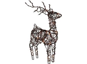 9008606237227 - 411137 Weihnachtsdekoration hirsch vixen led 24X006W Kunststoff Stahl braun L36cm B12cm H55cm IP44 mit Schalter ein aus - Eglo Christmas