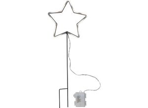 9008606237272 - Eglo Christmas - 411177 Weihnachtsdekoration stern neonstar led 72X006W Stahl Kunststoff schwarz L22cm B15cm H58cm IP44