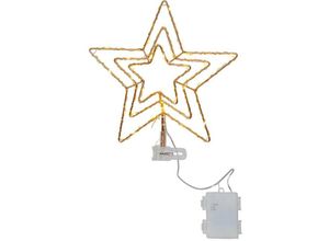 9008606237340 - Eglo Christmas - 411274 Weihnachtsdekoration sternaufsatz topsy led 30X006W Stahl Kunststoff messing L255cm B5cm H275cm IP44 mit Schalter