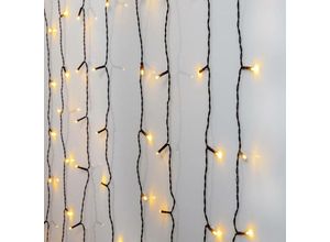 9008606237869 - 411526 Weihnachtsdekoration vorhang golden warm white led 120X0064W Kunststoff schwarz L130cm B05cm H200cm IP44 - Eglo Christmas