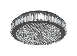 9008606240920 - Eglo - led Deckenleuchte Balparda dimmbare Kristall Deckenlampe edle Wohnzimmerlampe aus schwarzem Metall und Glas-Kristallen Deckenbeleuchtung