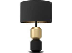 9008606240944 - Tischlampe Laurignano Deko Tischleuchte Nachttischlampe aus Metall in schwarz und gold Lampe für Wohnzimmer Schlafzimmer und Flur E27 Fassung