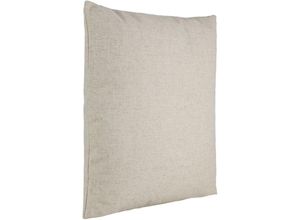 9008606241552 - Living Kissen Iles Couch Zierkissen Basic Dekokissen aus Polyester und Leinen in Beige meliert Kissenbezug mit Inlett Sofakissen 50x50 cm - 50 x