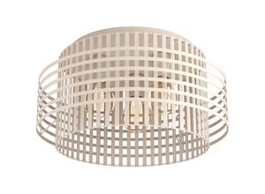 9008606242962 - Eglo - Deckenlampe Oltamar runde Deckenleuchte bündige Wohnzimmerlampe aus Metall in Sandfarben Lampe Decke Wohnzimmer elegante Aufbaulampe mit