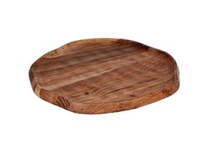 9008606246144 - Eglo - living Dekoschale Forleyet Schale zum Dekorieren runder Dekoteller Tablett aus Holz in Natur Holzteller 37 x 345 cm - Schale 37x345 cm