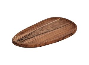 9008606246250 - EGLO LIVING Dekoschale Forleyet Schale zum Dekorieren Dekoteller organisch geformt Tablett aus Holz in Natur Holzteller 32 x 17 cm - Schale 32 x