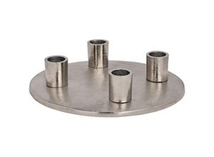 9008606246410 - Eglo - living Kerzenhalter Jellicoe eleganter Kerzenständer für 4 Stabkerzen runder Stabkerzenhalter aus Metall in Nickel Tischdeko Weihnachten ø