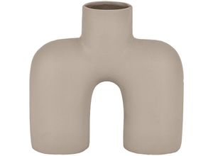 9008606246724 - EGLO LIVING Metallvase Brower minimalistische Deko Vase Dekovase für Wohnzimmer Blumenvase aus Metall in Sandfarben Tischdeko 18 cm - Vase 18 cm