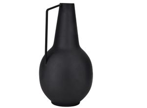 9008606246755 - Eglo - living Metallvase Miouski minimalistische Deko Vase mit Griff Dekovase für Wohnzimmer Blumenvase aus Metall in Schwarz Tischdeko 39 cm