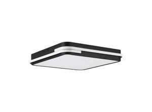 9008606252763 - 900477 Deckenleuchte genovese-z schwarz Kunststoff weiss led 22W 2700-6500K L47cm B47cm H7cm dimmbar mit Connect-Z Funktion - Eglo