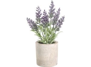 9008606253487 - Living Kunstpflanze Chitose künstlicher Lavendel im Topf naturgetreue Deko Pflanze für Wohnzimmer Kunstblume aus Kunststoff in Grün und Paper Pulp