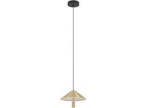 9008606274246 - Eglo - led Hängelampe Paraguay 1-flammige Pendelleuchte über Esstisch New Retro Esszimmerlampe elegante Hängeleuchte aus Metall in Schwarz und