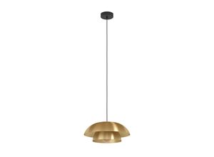 9008606274390 - 900849 Hängeleuchte cenciara Stahl messing-gebürstet gold E27 1X40W H110cm Ø40cm dimmbar - Eglo