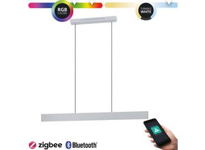 9008606274482 - 900879 led Hängeleuchte andreas-z Stahl grau Kunststoff weiss 2X19W 2700-6500K L117cm B7cm H110cm mit Connect-Z Funktion - Eglo
