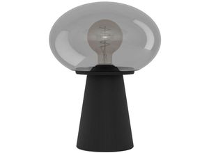 9008606274970 - Eglo - Tischlampe Madonnina Nachttischlampe mit Glaskugel Deko Tischleuchte für Schlafzimmer und Wohnzimmer Metall in Schwarz und Glas in