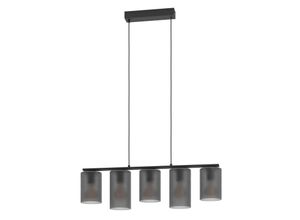 9008606307159 - Hängeleuchte EGLO Colomera E27 5-flammig Stahl Glas grau matt