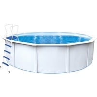 9008748121613 - Stahlwand Swimming Pool Set Nuovo de Luxe weiß   blau ø 550 x 120 cm - Steinbach